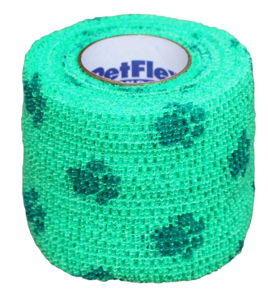 Euro Joe Bandage Petflex Neon Green Paw 1 Euro Joe Bandage Petflex Neon Green Paw
